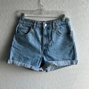 Zara Mom Fit Denim Shorts